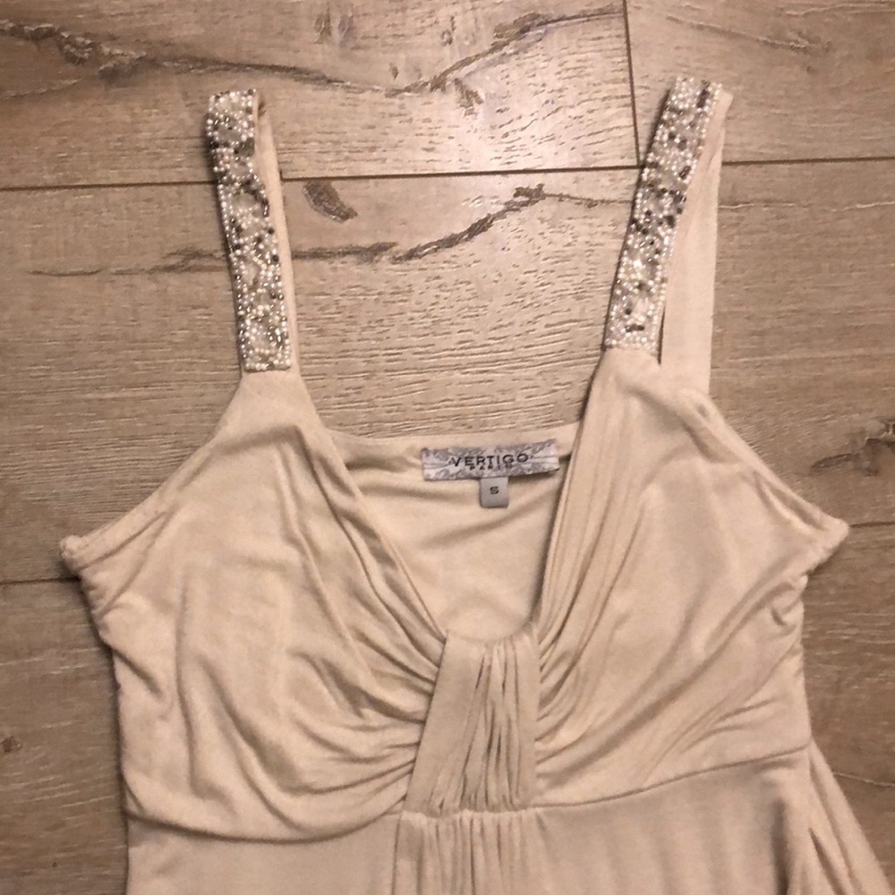 Vertigo Paris Beaded Cream Camisole Size XS